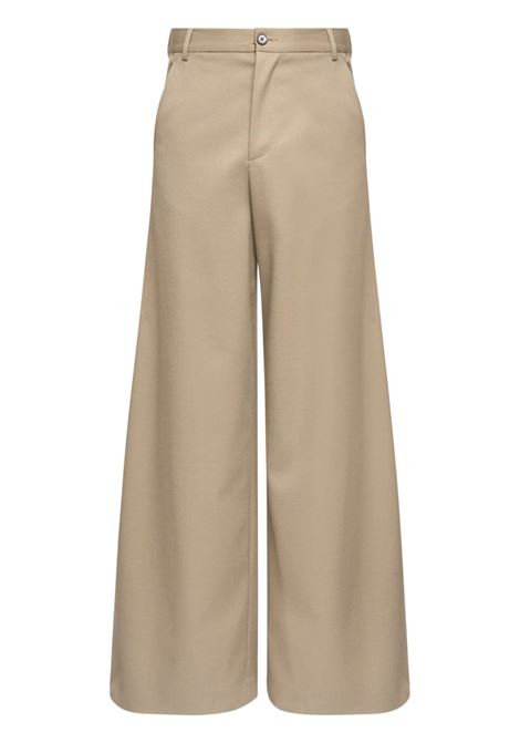 Beige tailored wide-leg trousers MM6 Maison Margiela - women